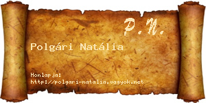 Polgári Natália névjegykártya